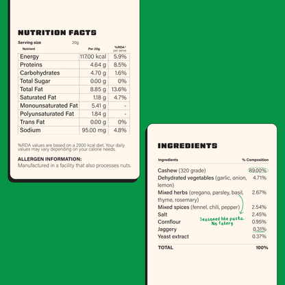 ROASTED CASHEWS - ITALIAN