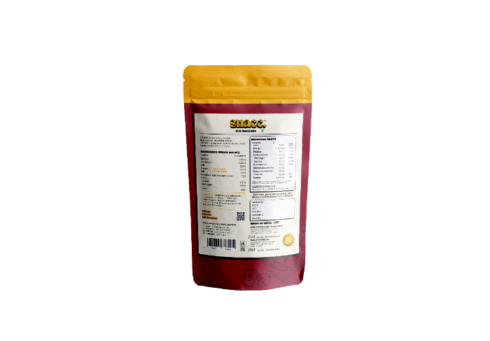 BBQ Makhana, back of pack with ingredient list